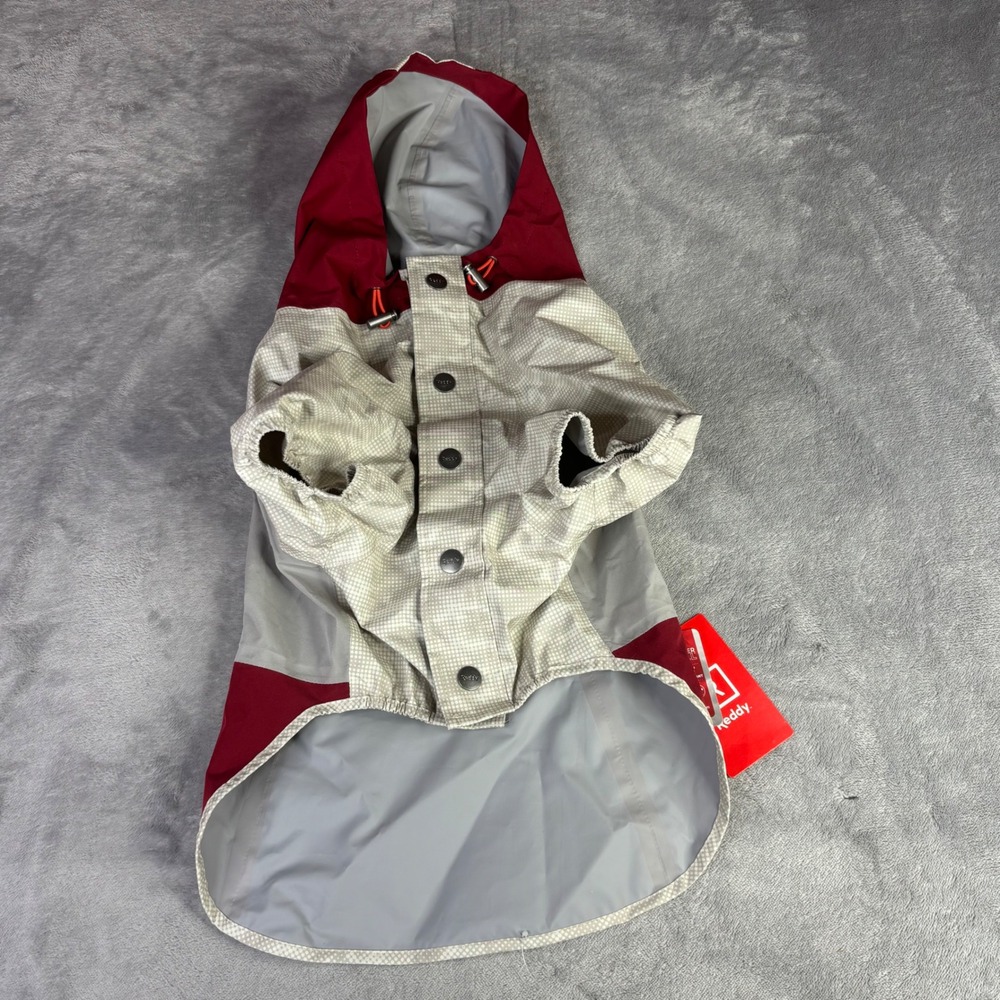 Reddy Dog Jacket Large Red Grey Tan Weather Shell Windproof Water-Resistant New